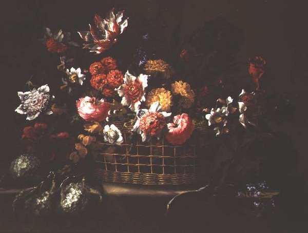 Korg med blommor, 1665 av Juan de Arellano