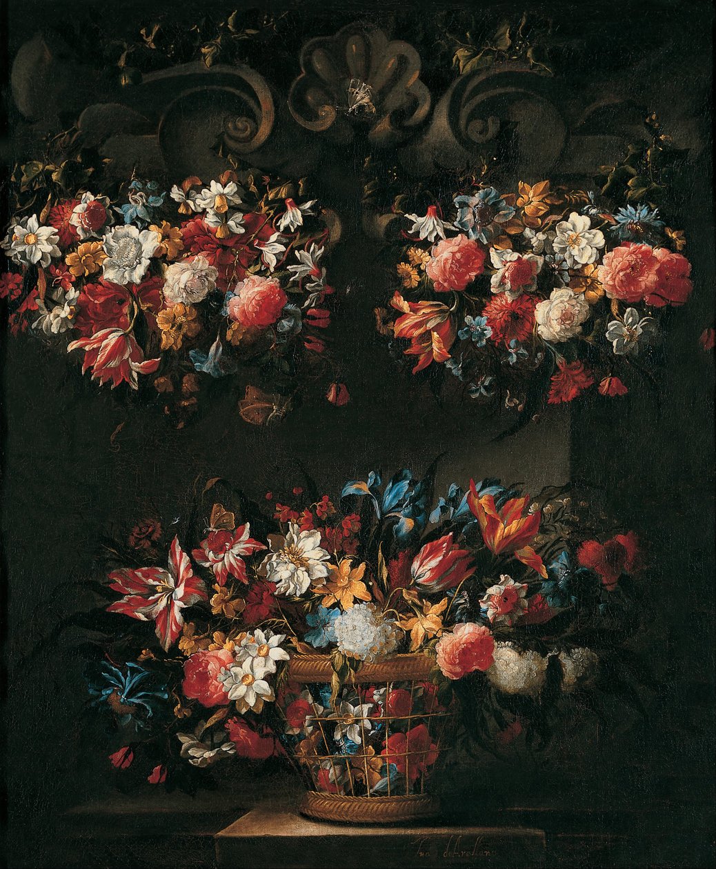 Stilleben med blommor av Juan de Arellano