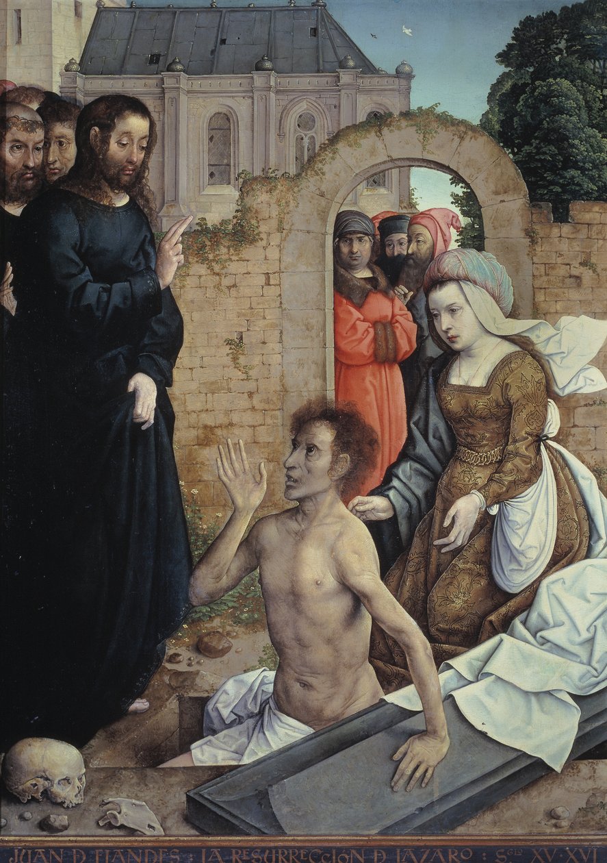 Lasarus uppståndelse av Juan de Flandes