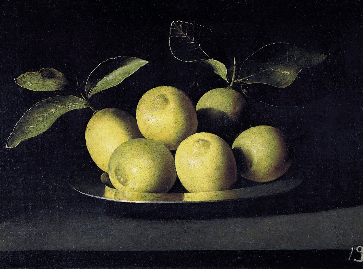 Stilleben av citroner av Juan de Zurbaran