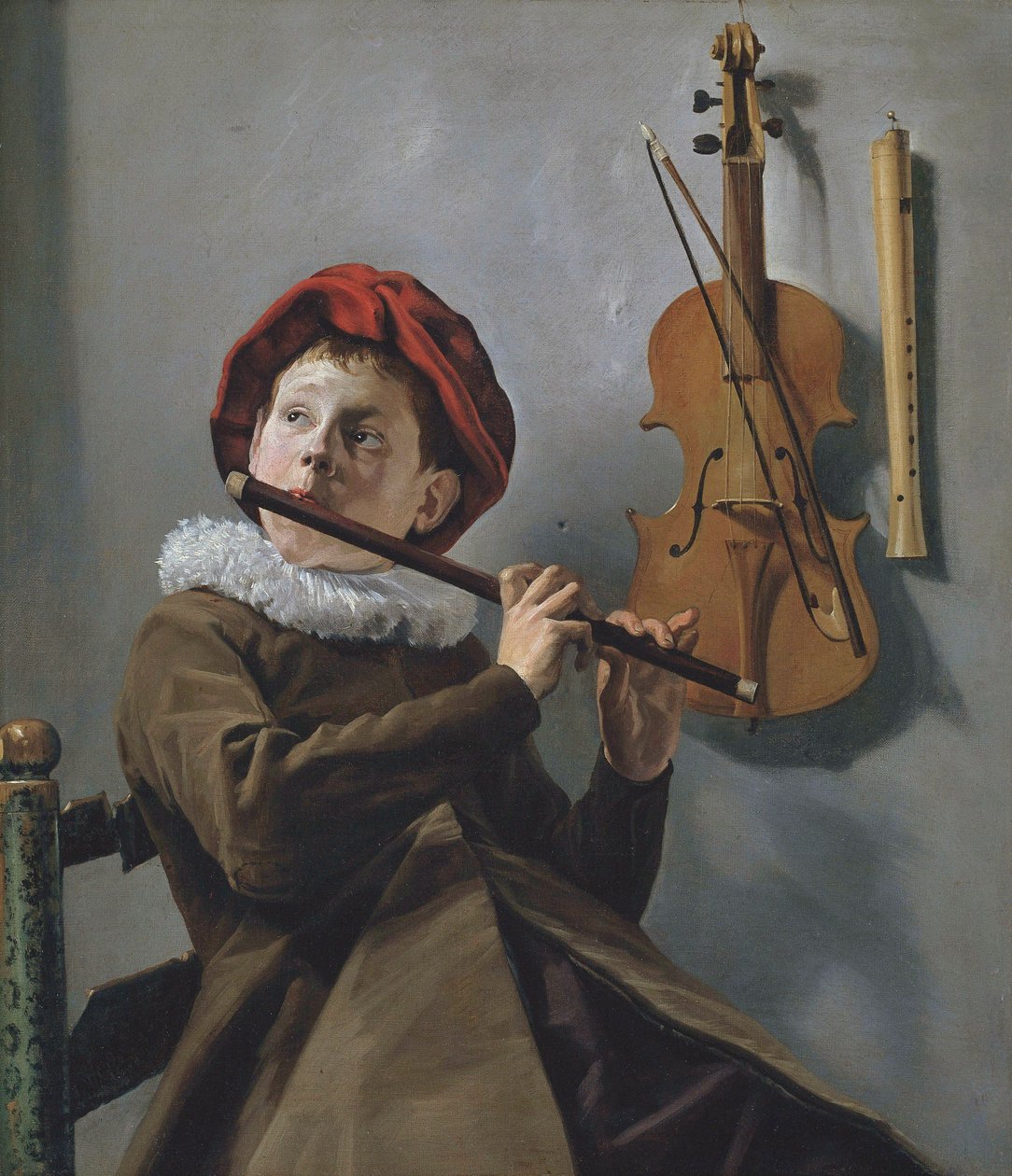 Pojke som spelar flöjt av Judith Leyster