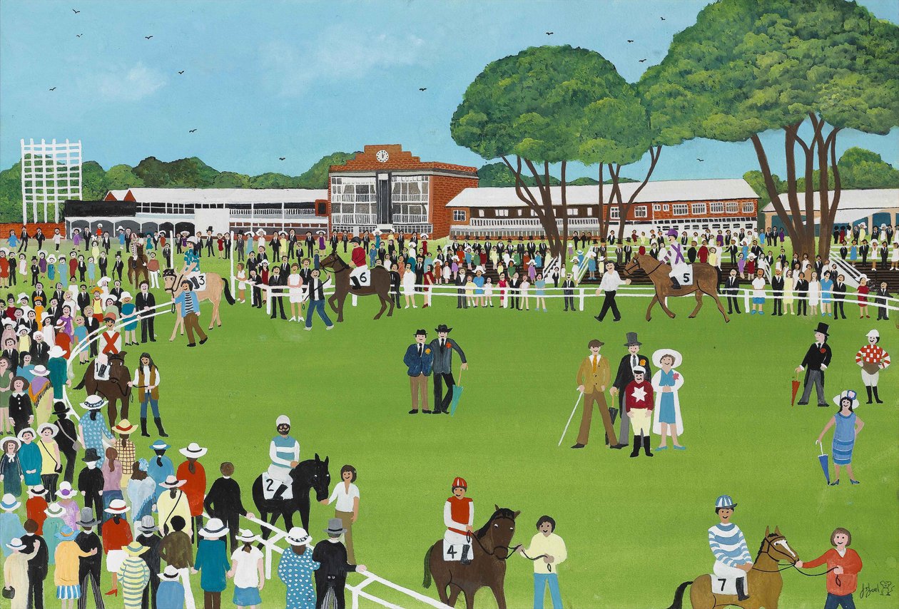Ascot, 2009 (Gouache på papper) av Judy Joel