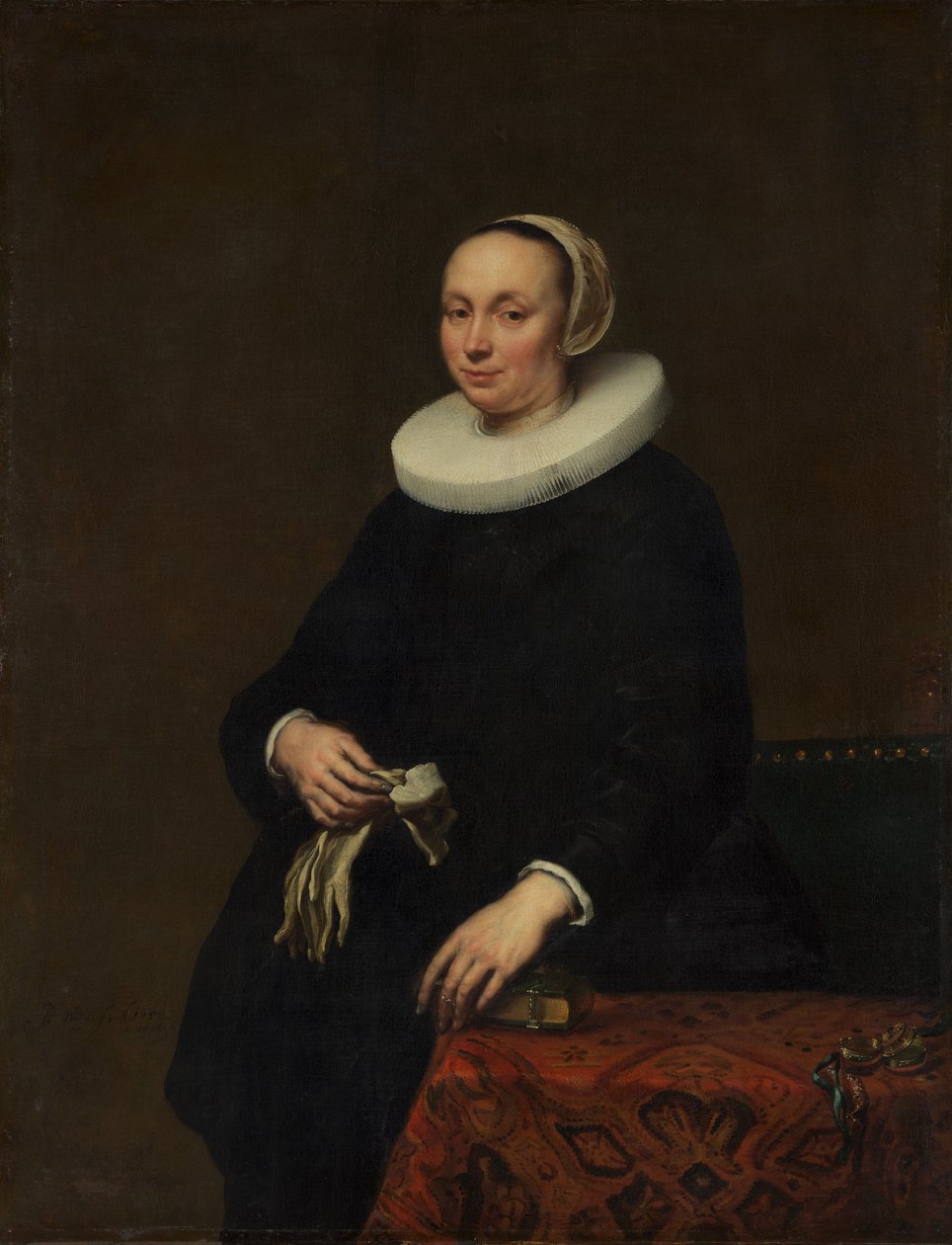 Porträtt av en kvinna, 1650. av Jürgen Ovens
