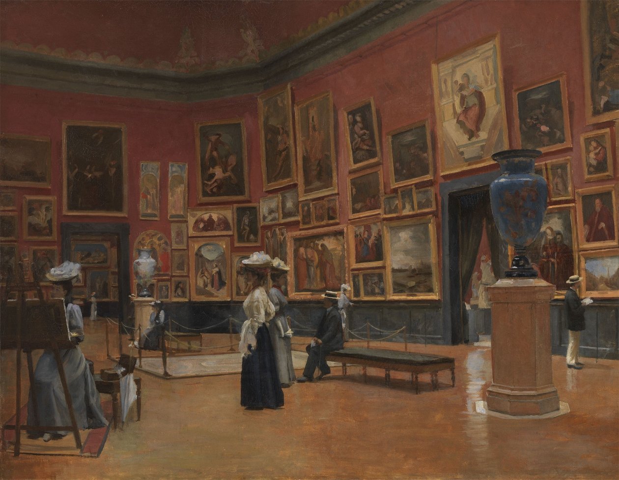 Visitors to the Museum in Grenoble av Jules Bernard