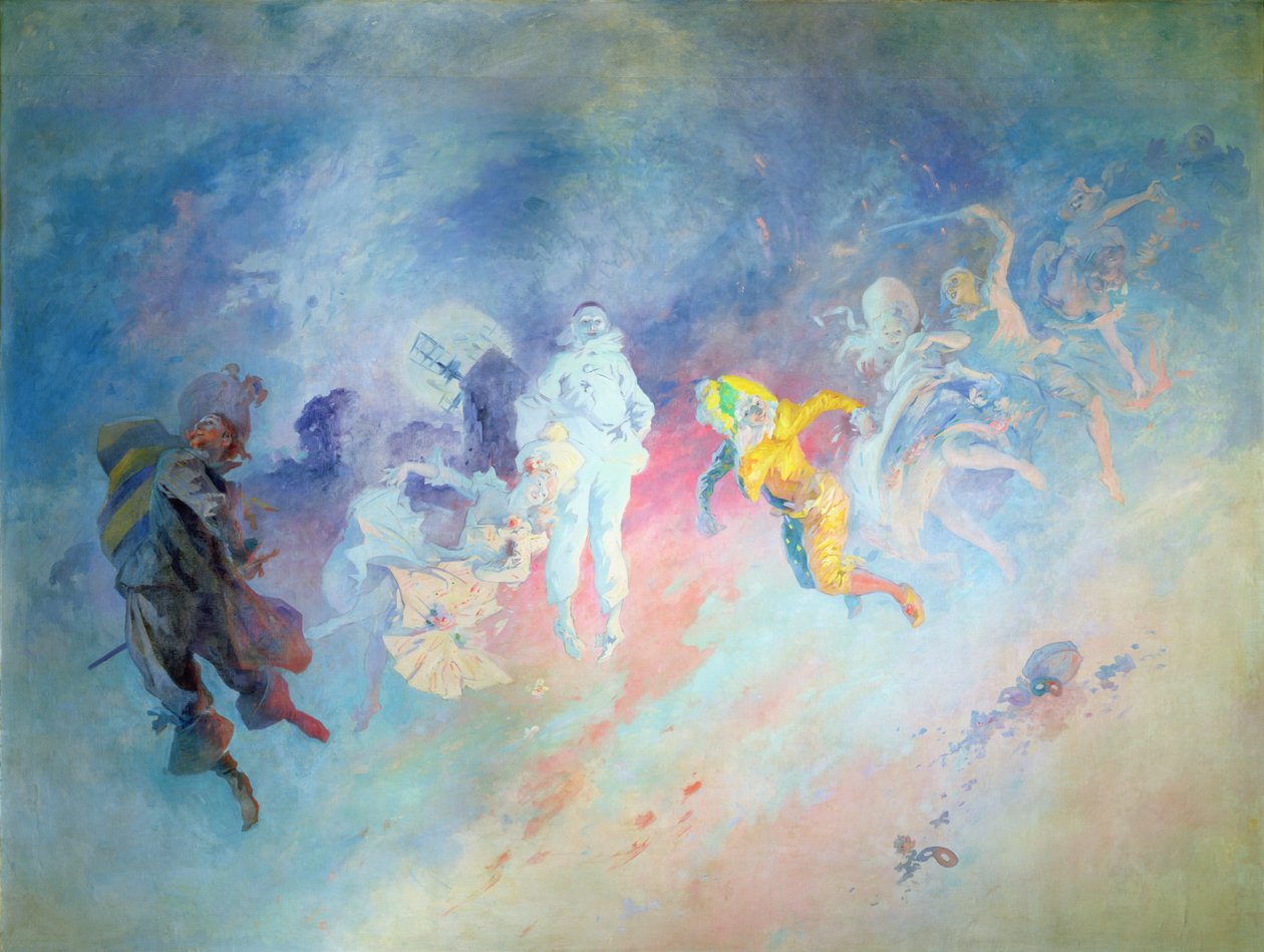Pantomim, från Salon Cheret (väggmålning) (se även 83604) av Jules Cheret