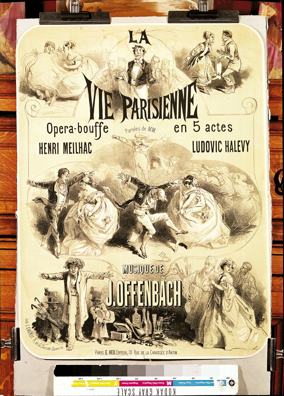 Affisch med reklam "La Vie Parisienne", en operett av Jacques Offenbach (1819-90) 1886 av Jules Cheret