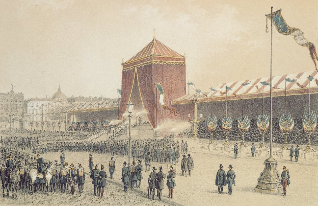 Republikens proklamation, 12 november 1848 av Jules Gaildrau