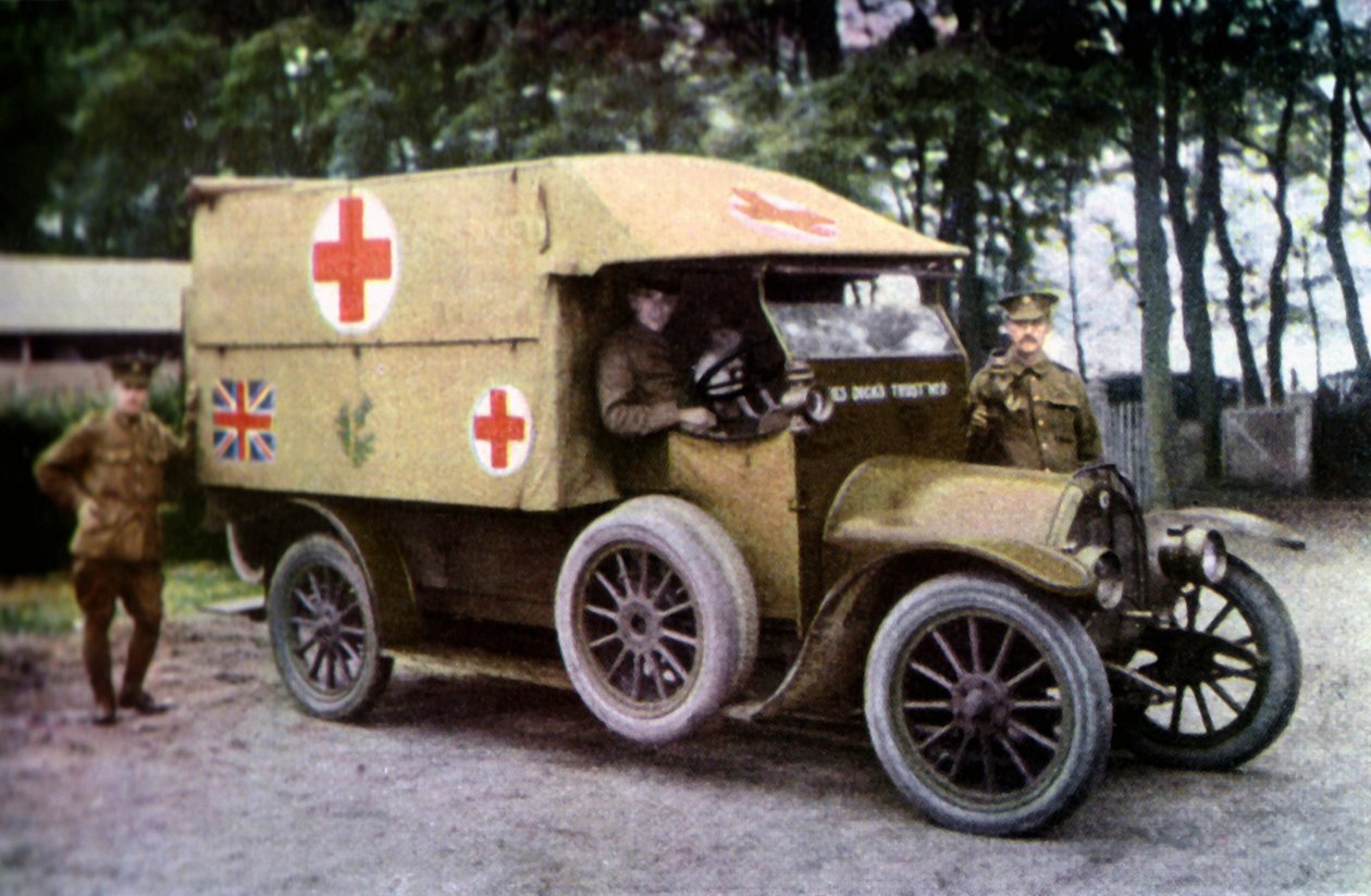 Röda korsets lastbil, Marne, september 1914 (autokrom) av Jules Gervais Courtellemont