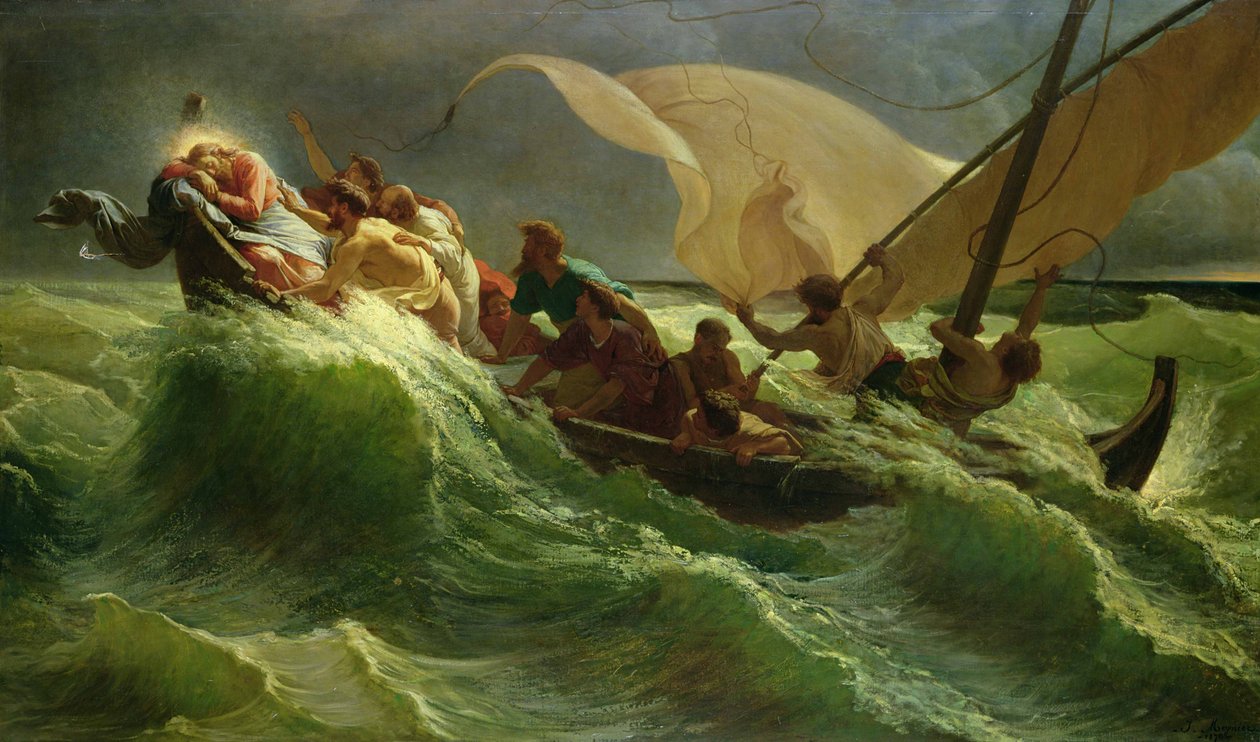Kristus sover i sin båt av Jules Joseph Meynier