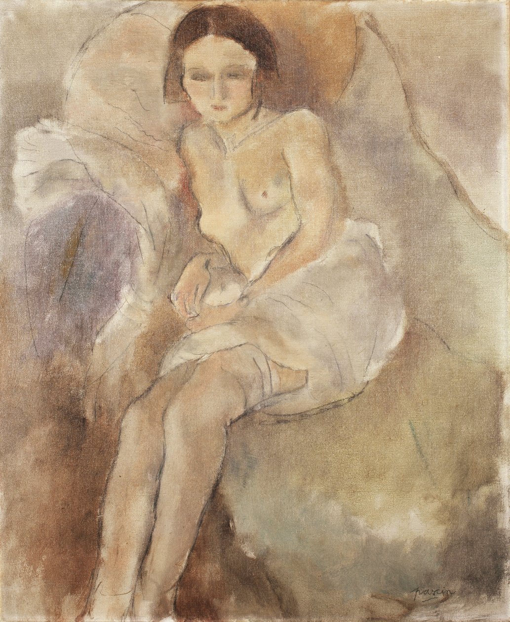 Sittande kvinna, ca 1925-30 av Jules Pascin