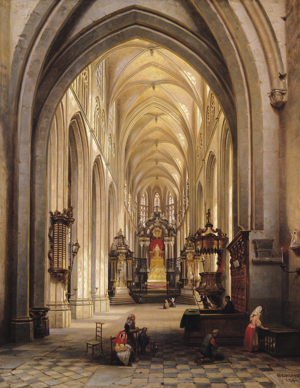 I totonu o se Ekalesia, 1840 swed av Jules Victor Genisson