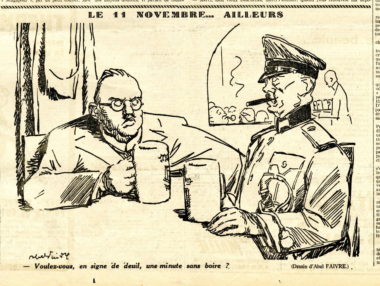 Uppriktig, satirisk i svartvitt av Jules Abel Faivre
