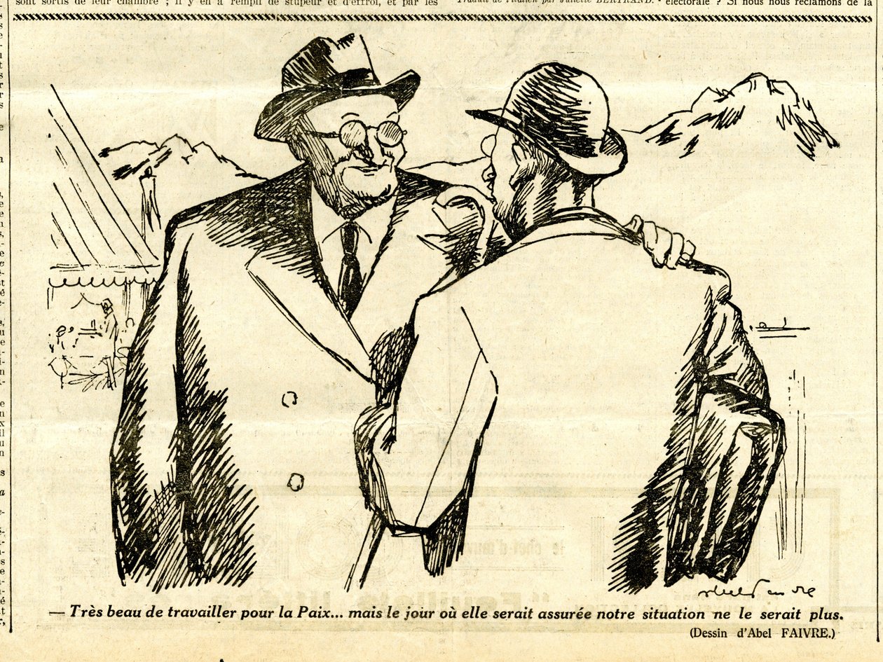 Uppriktig, satirisk i svartvitt av Jules Abel Faivre