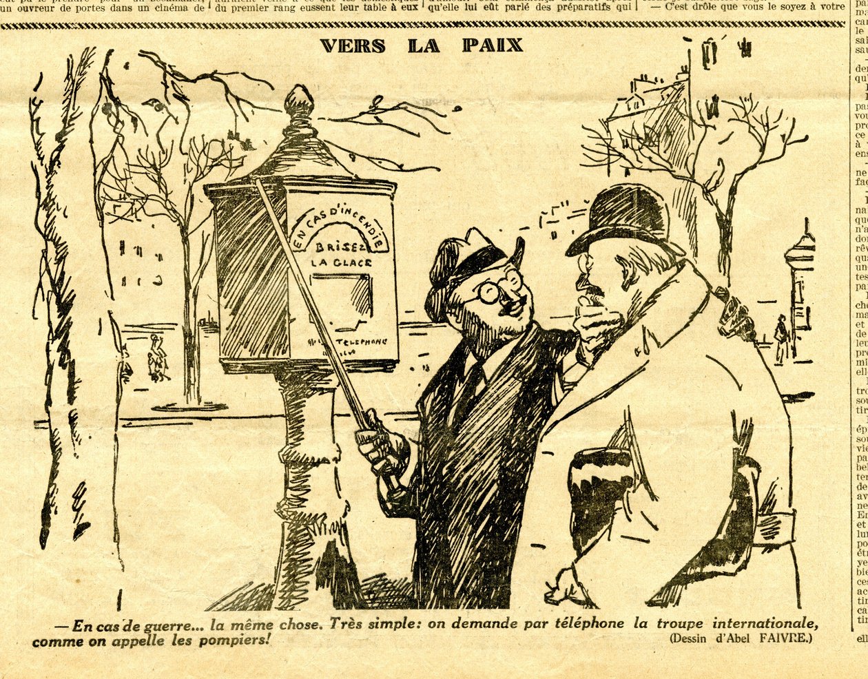 Uppriktig, satirisk i svartvitt av Jules Abel Faivre