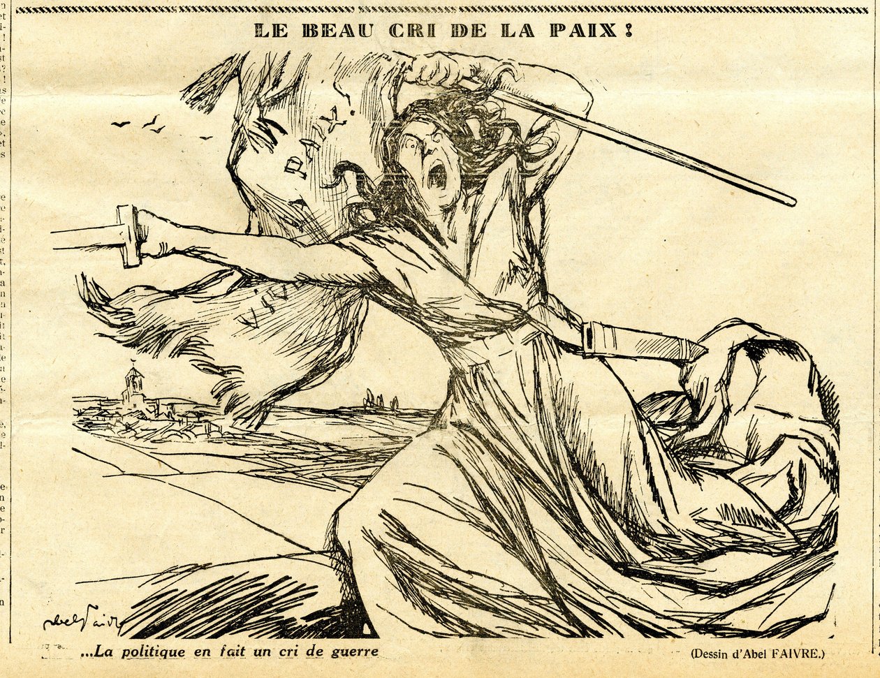 Candide, satirisk i svartvitt av Jules Abel Faivre