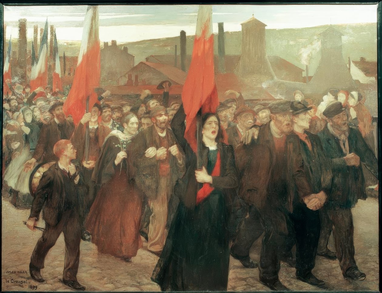 Strejk i Le Creusot av Jules Adler