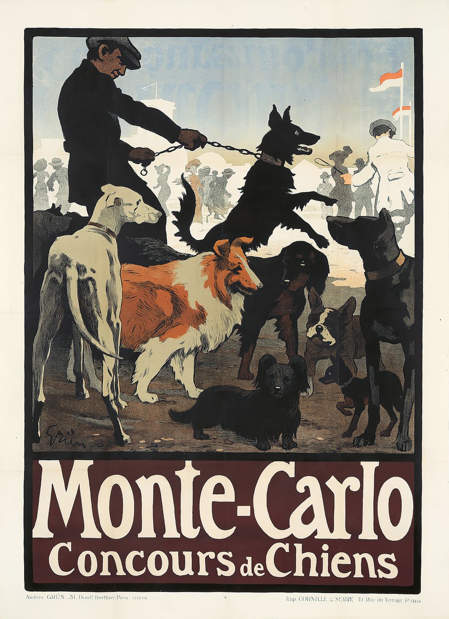 Monte Carlo, Hundtävling, 1900-talet. av Jules Alexandre Grün