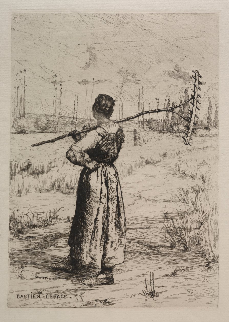 Återkomst från fälten, 1800-talet. av Jules Bastien Lepage
