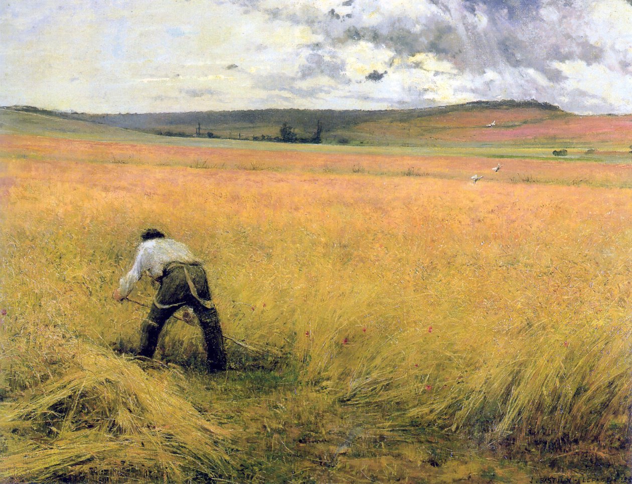 Det mogna vetet, 1880. av Jules Bastien Lepage