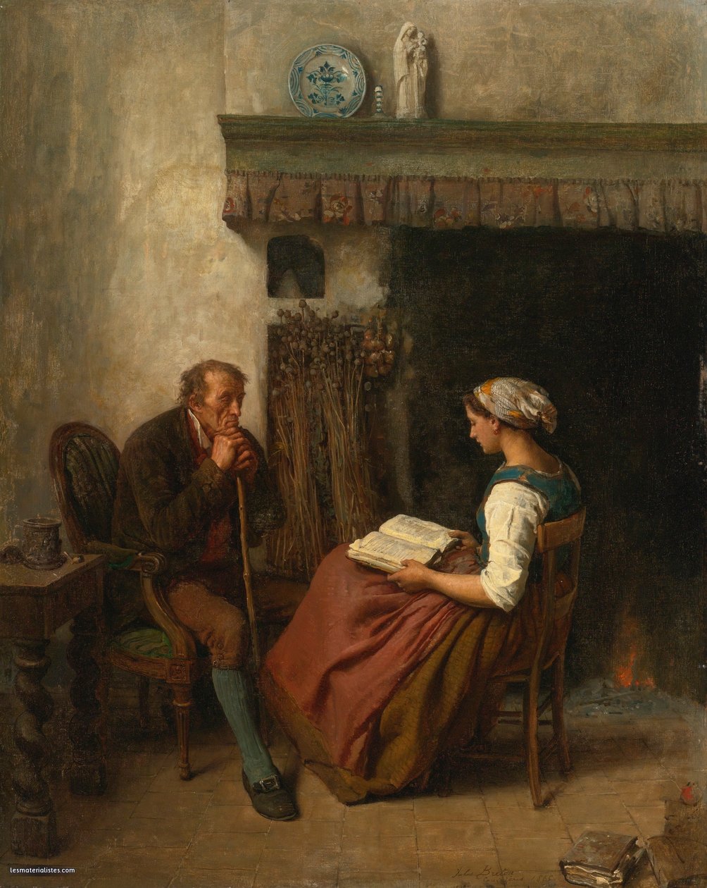 Jules Breton, 1865 - Läsning av Jules Breton