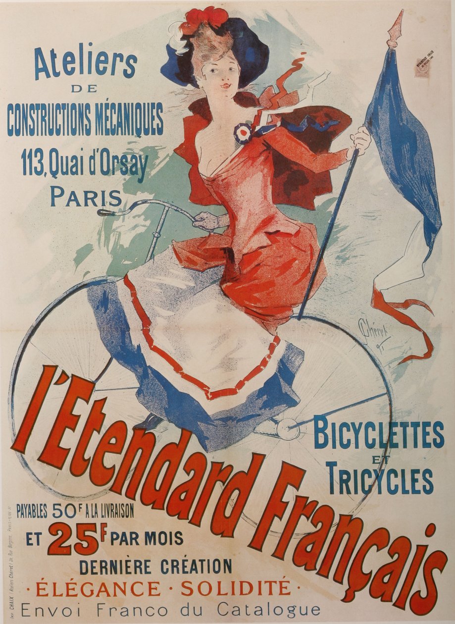 Standard franska cyklar affisch av Jules Cheret