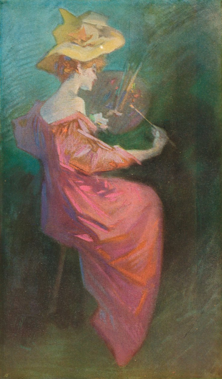 Målning, c1893 av Jules Cheret
