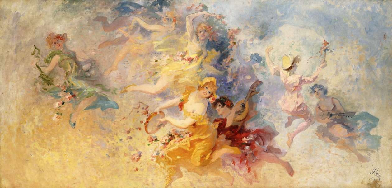 Våren, 1900 av Jules Cheret