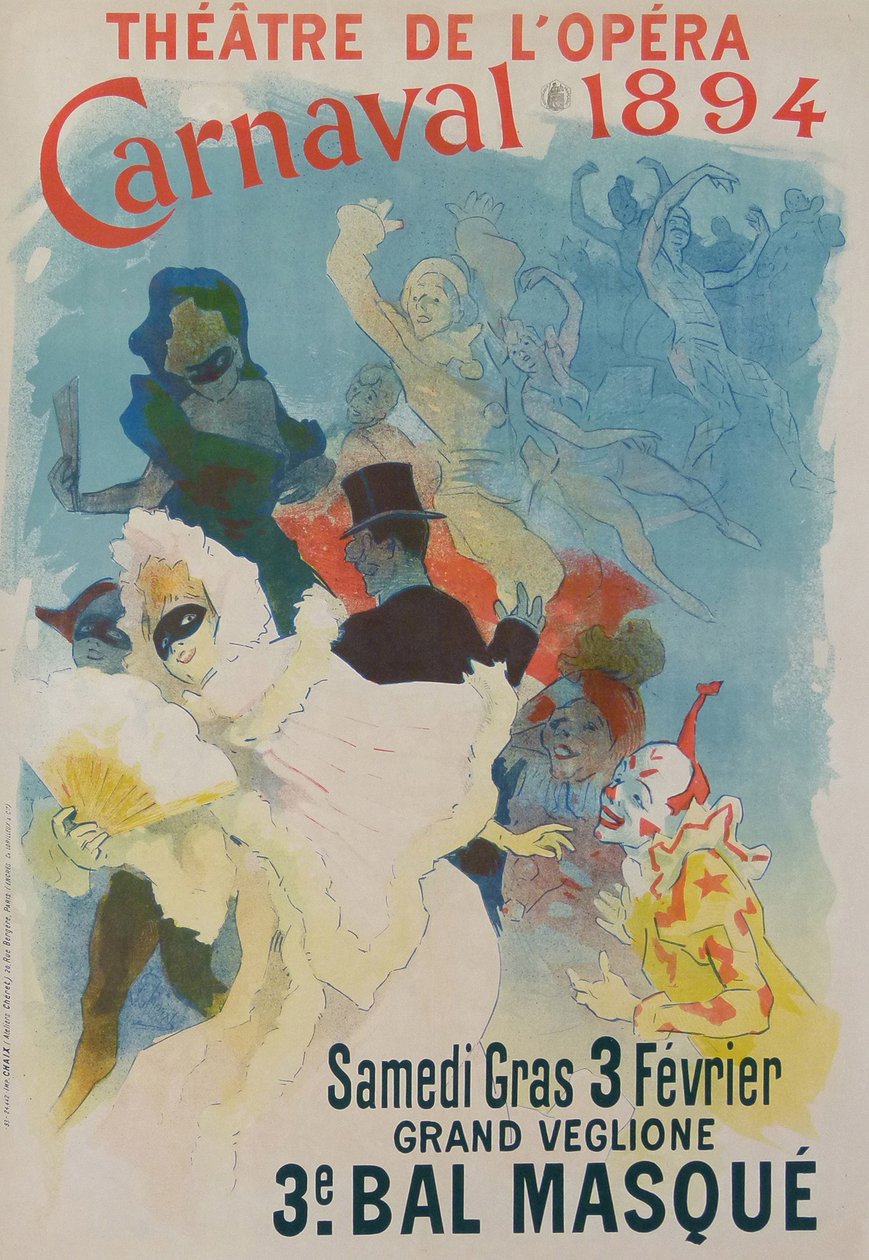 Operateatern, karneval 1894, 1894 av Jules Cheret