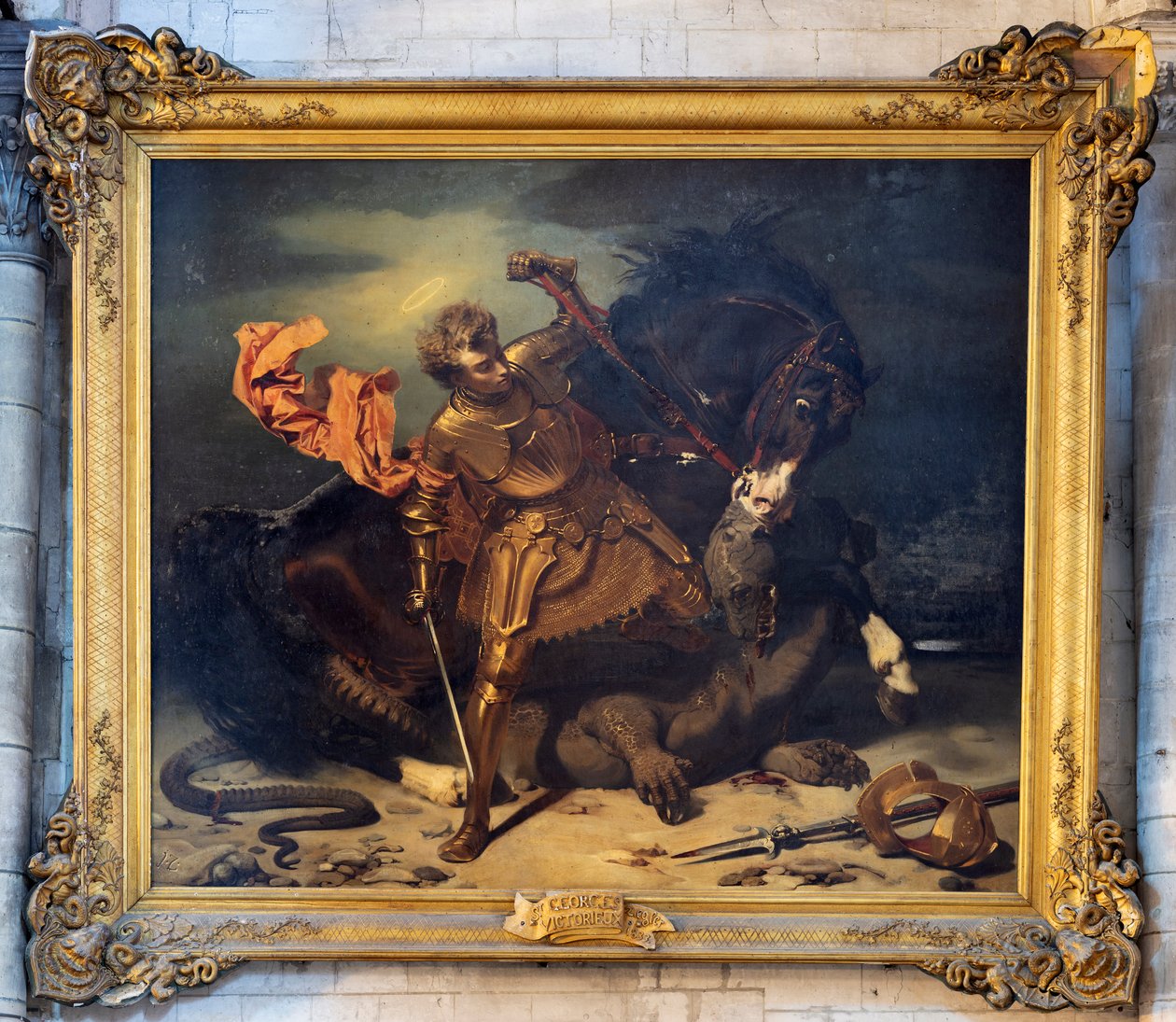 Sankt Göran dräper draken av Jules Claude Ziegler