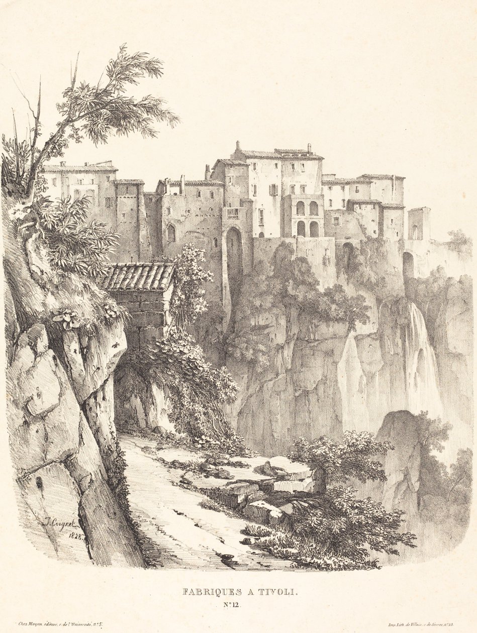 Byggnader i Tivoli av Jules Coignet