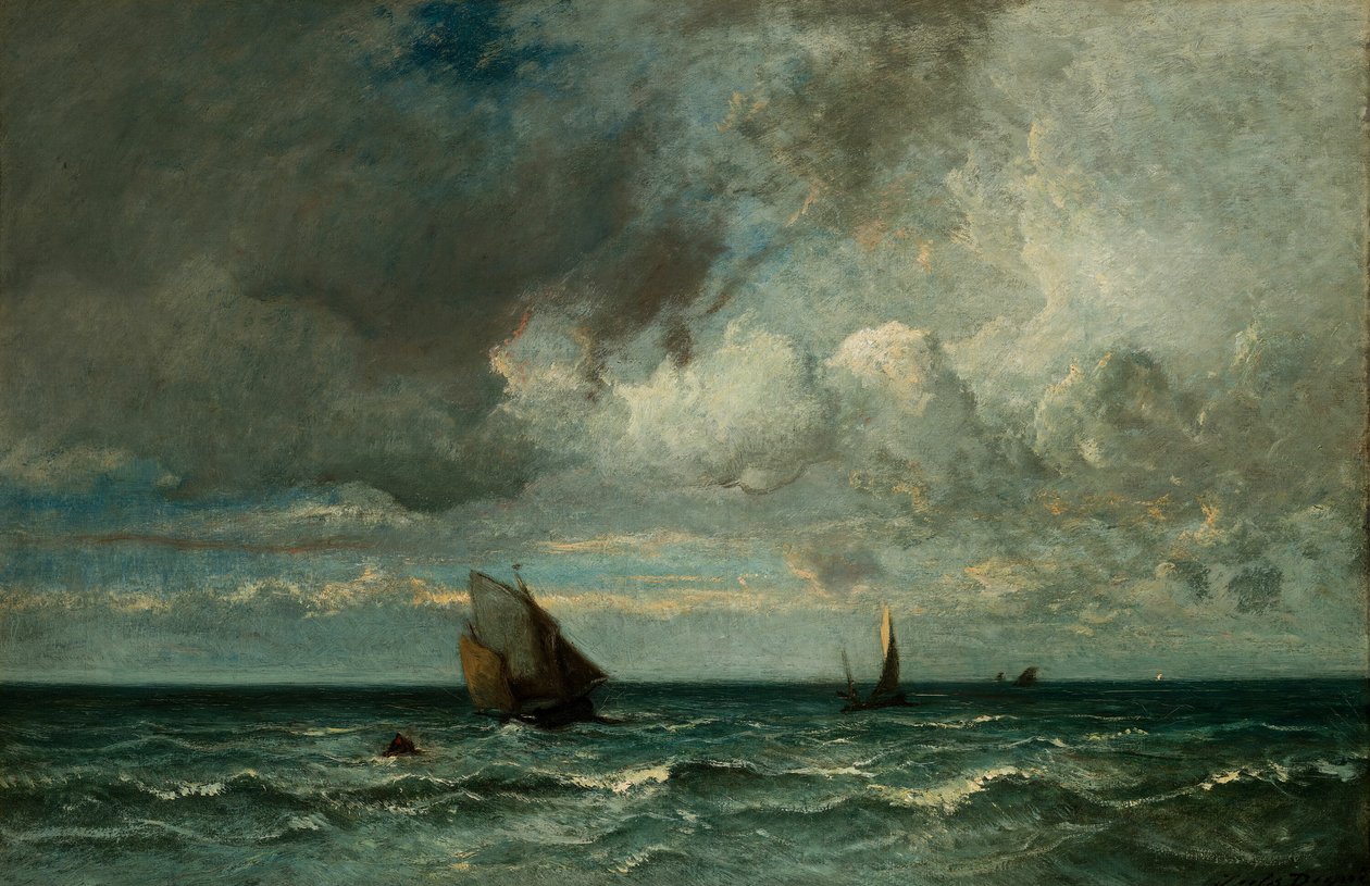 skäller som flyr före stormen av Jules Dupré