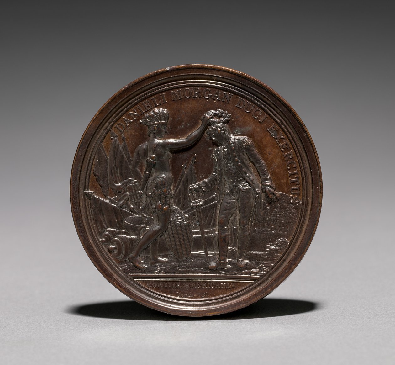 Medalj: Daniel Morgan framsida. av Jules Dupré