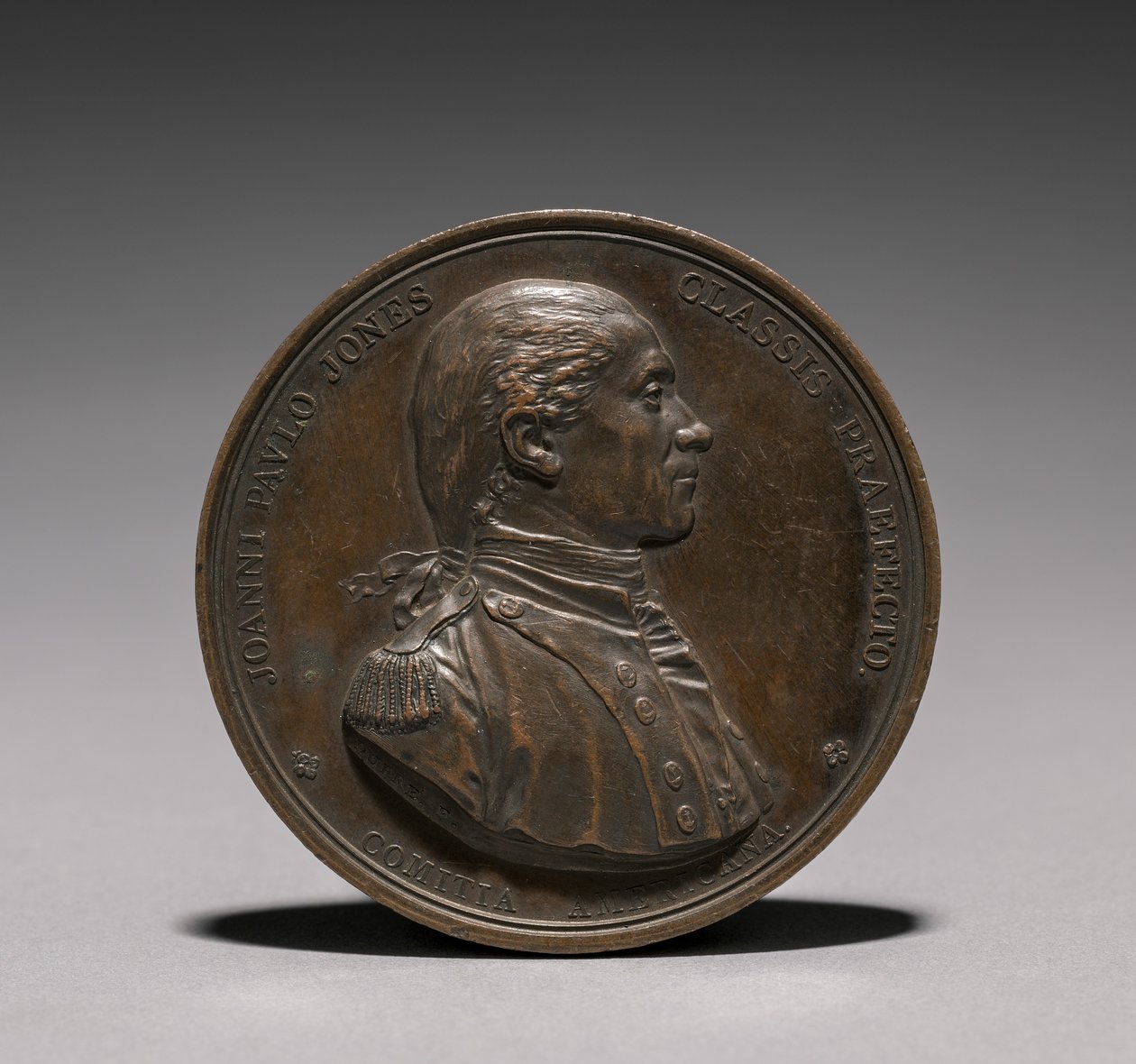 Medalj: John Paul Jones. av Jules Dupré