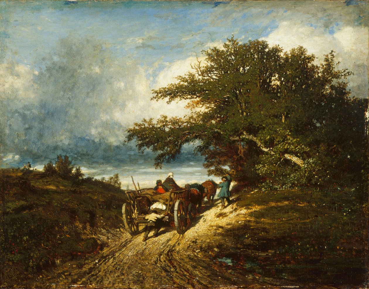 På vägen, 1856 av Jules Dupré
