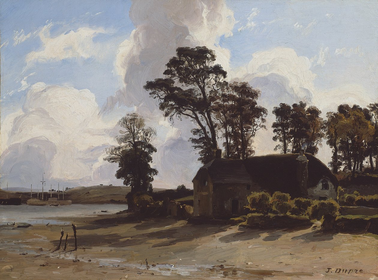 The Estuary Farm, 183035. av Jules Dupré