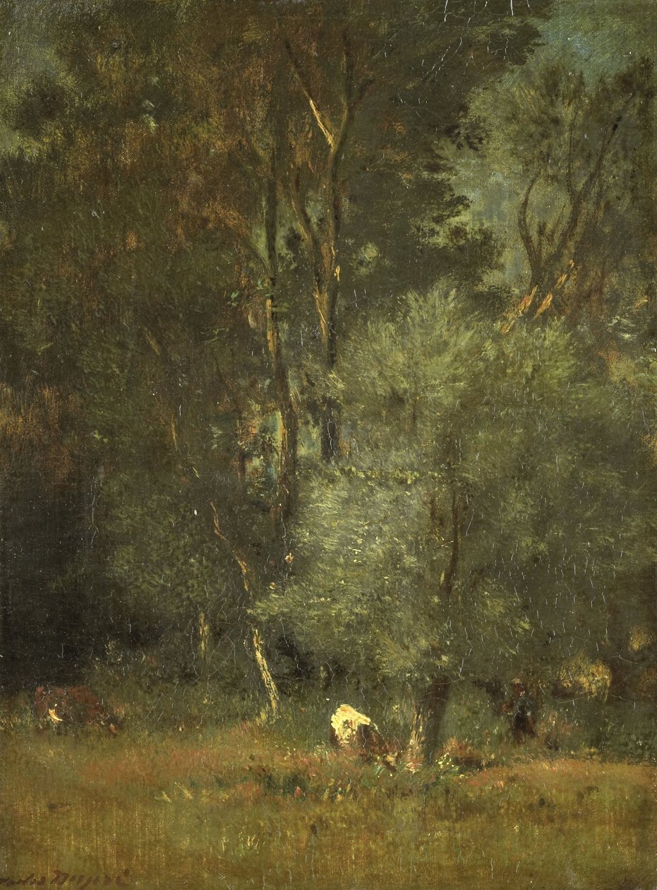 Utsikt i skogen av Jules Dupré