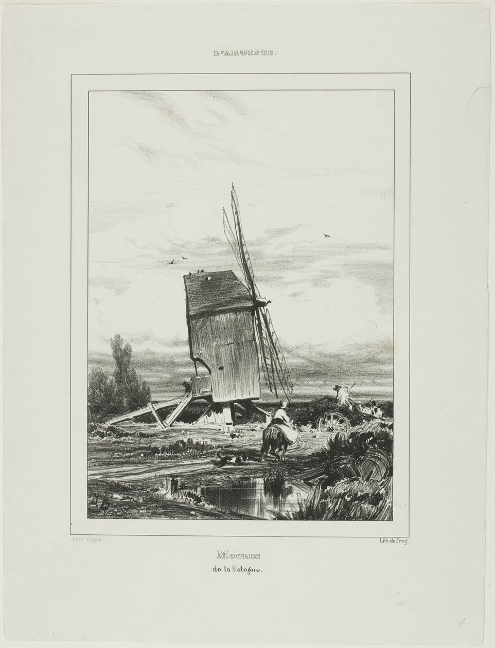 Väderkvarnen i Sologne av Jules Dupré