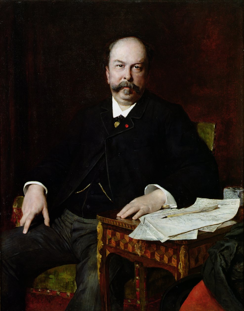 Porträtt av Henri Meilhac (1831-97) av Jules Elie Delaunay