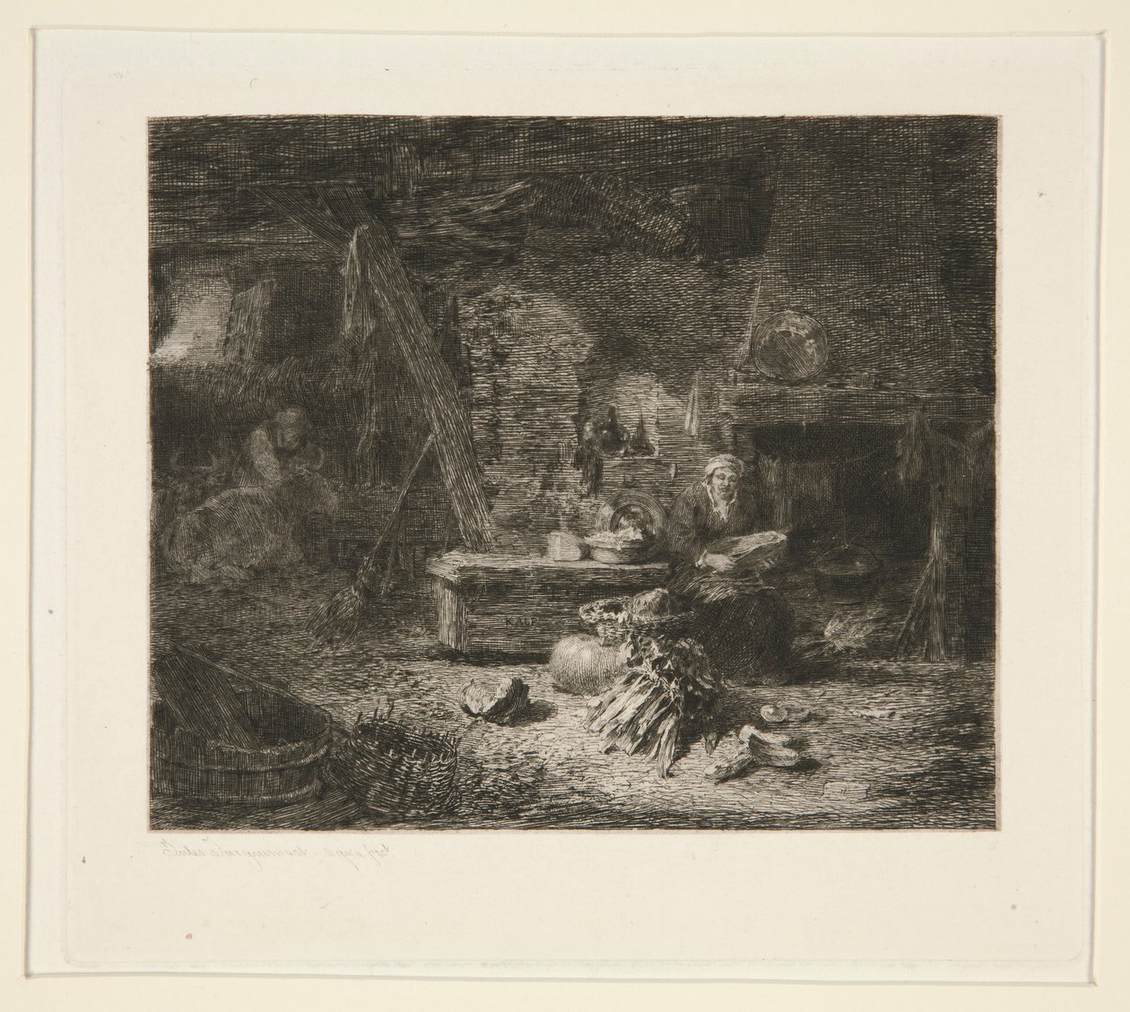 Interiör av ett holländskt kök av Jules Ferdinand Jacquemart
