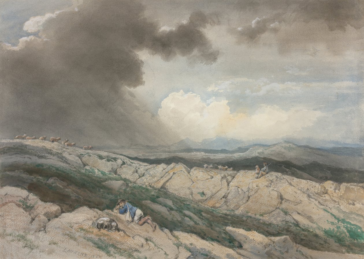 Landskap med herdar av Jules Joseph Augustin Laurens