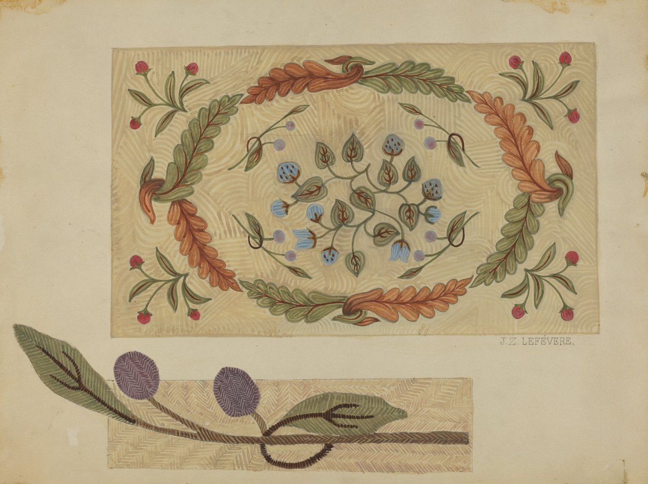 Broderad matta, 19351942. av Jules Lefevere