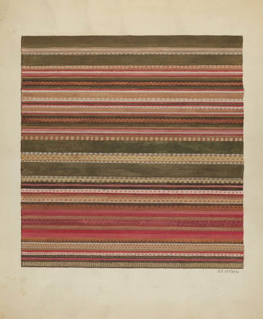 Handvävd matta, ca. 1936. av Jules Lefevere