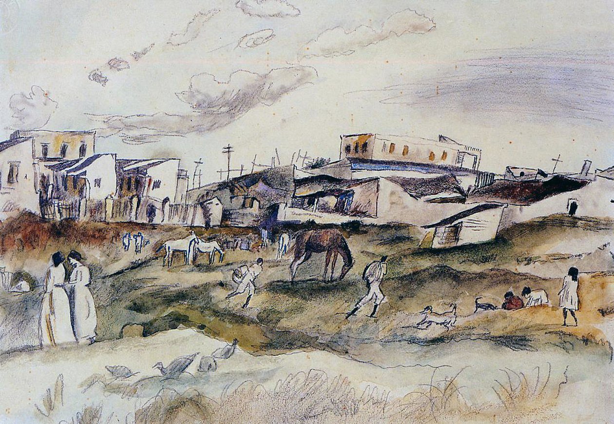 En gata i Havanna, Kuba, 1917 av Jules Pascin