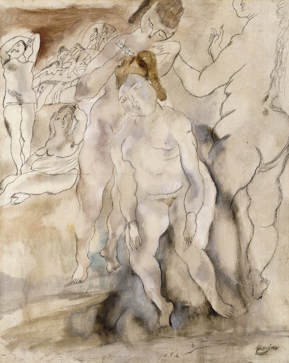 Frisören, 1924 av Jules Pascin