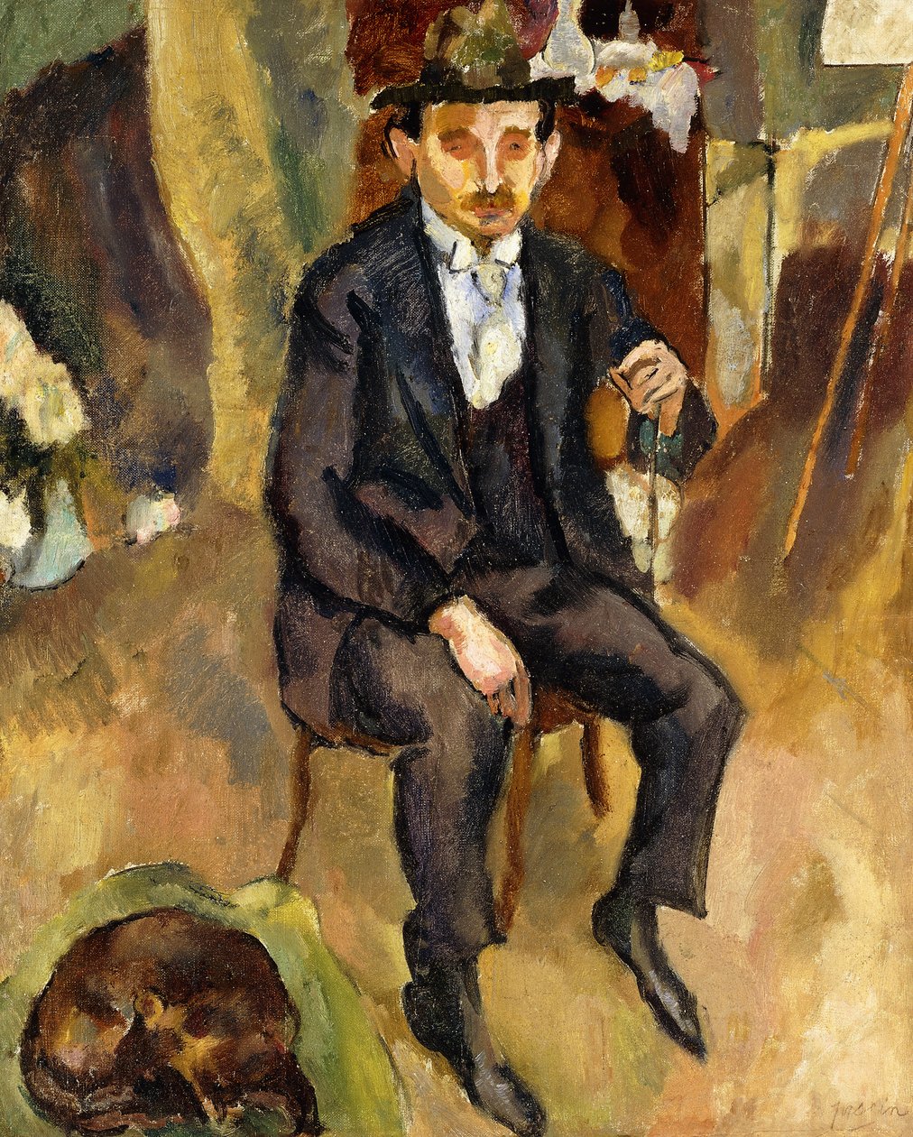 Man och hund av Jules Pascin