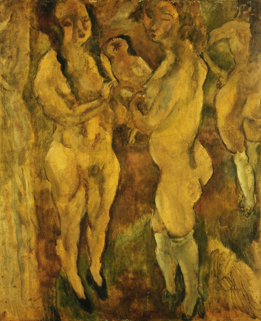 Nakna kvinnor; Nakna kvinnor, 1921-1923 av Jules Pascin