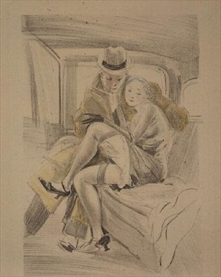 Järnvägsspel av Jules Pascin