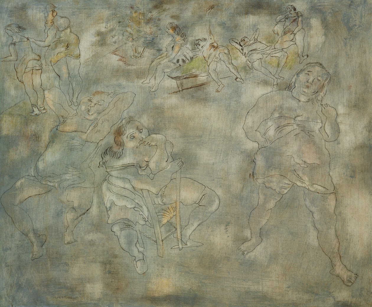 Fångarna; Les Captives, ca 1923-25 av Jules Pascin