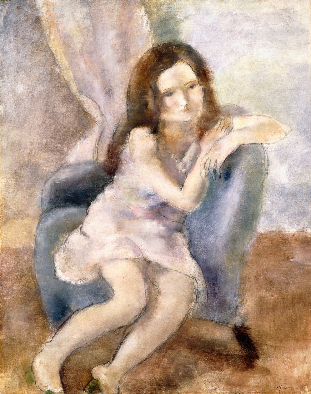 Sittande kvinna, 1925-26 av Jules Pascin