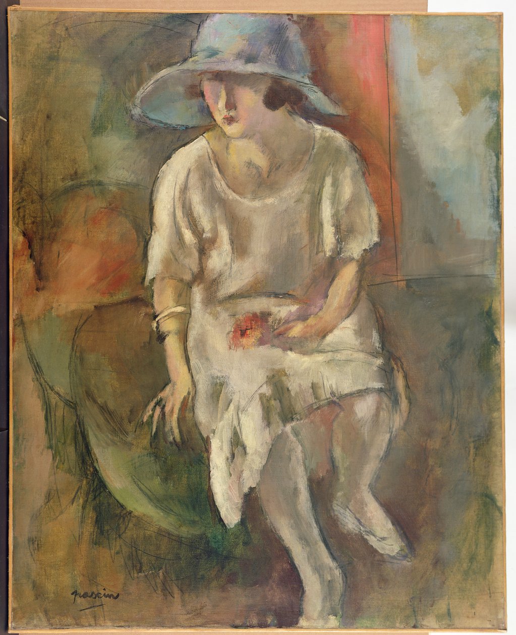 Kvinna i hatt, ca 1920 av Jules Pascin